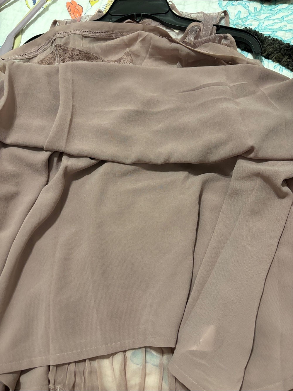 Lucky Brand Mauve Lace-Trim Midi Dress - Picture 5 of 7